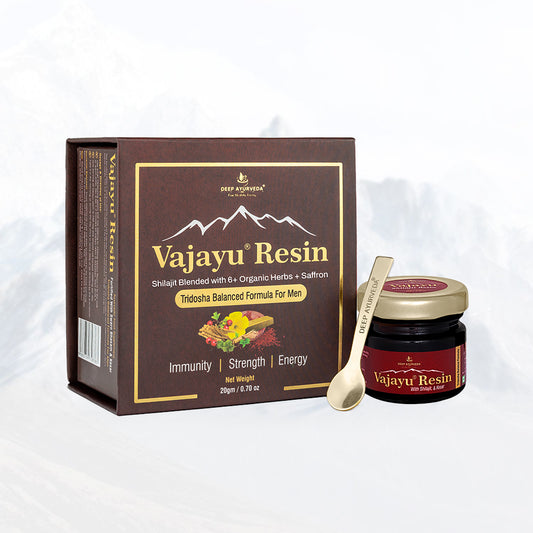 Vajayu® Pure Shilajit Resin for Men With Saffron for Extra Energy, Strength & Improved Stamina-20gm Pack