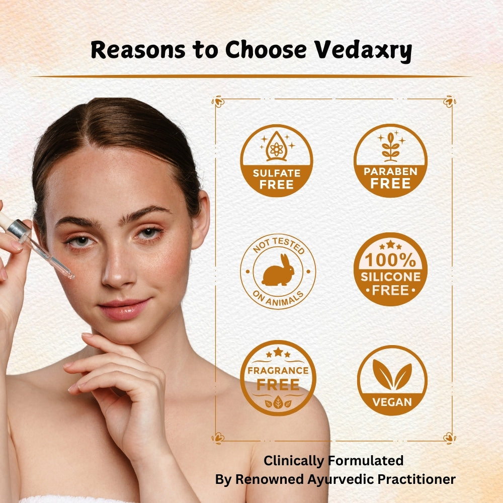 Vedaxry Ayurvedic Hair Serum for Smoothing Strengthening & Nourishing | Anti Frizz & Dry Damage Hair Repair, Unisex Hair Treatment Serum- 50ml