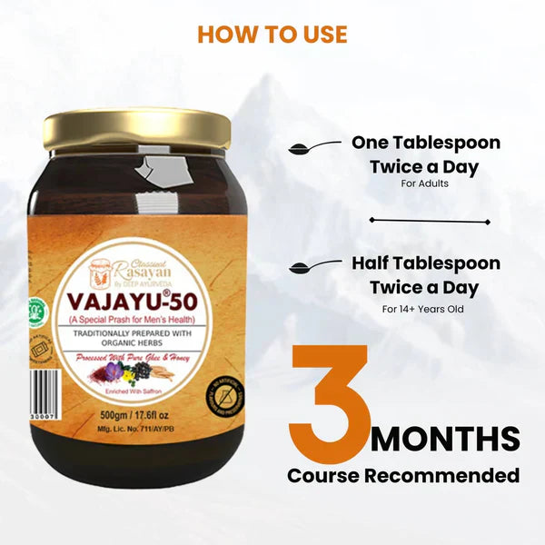 Vajayu ® 50 + Shilajit Combo Pack | Boost Men's Wellbeing | Improve Strength & Vitality