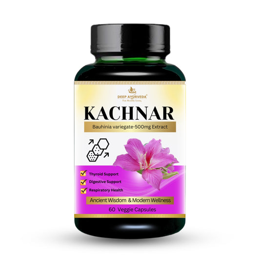 Kachnar (Bauhinia variegata) 10:1 Extract Based 500mg |  Pacifies Kapha & Pitta Doshas-60Vegan Capsules