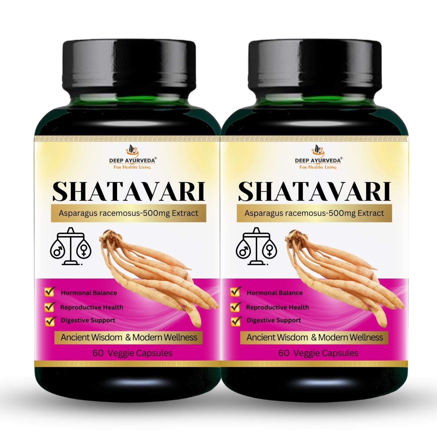 Shatavari Extract Based Vegan Capsules | Hor monal Balance and Vitality Support-500mg