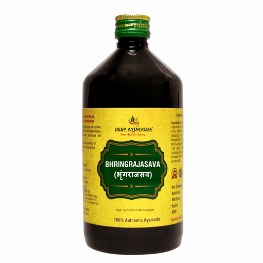 Bhringrajasava | Classical Ayurvedic Liquid Tonic by Deep Ayurveda | 450 ml